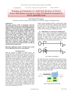 Modeling and Simulation of a Solid-State Breakers in Electric