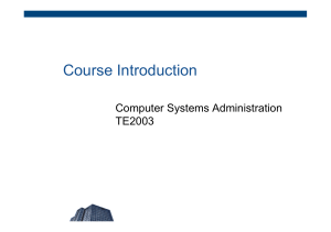 Course Introduction