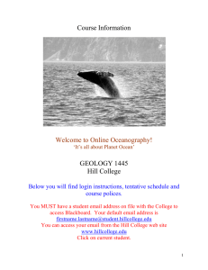 Course Information Welcome to Online Oceanography!