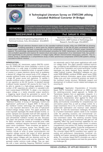 A Technological Literature Survey on STATCOM utilising Cascaded