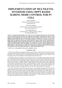 implementation of multilevel inverter using mppt based sliding mode