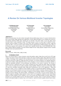 A Review On Various Multilevel Inverter Topologies