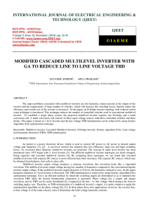 modified cascaded multilevel inverter with ga to reduce line to line