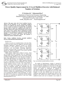 Power Quality Improvement by 11 Level Multilevel Inverter with