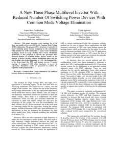 A New Three Phase Multilevel Inverter With Reduced Number Of