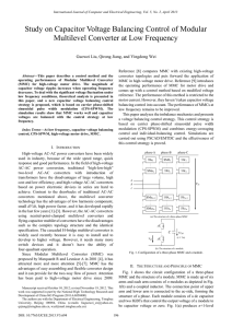 Study on Capacitor Voltage Balancing Control of Modular Multilevel
