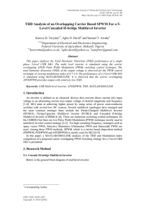 THD Analysis of an Overlapping Carrier Based SPWM For