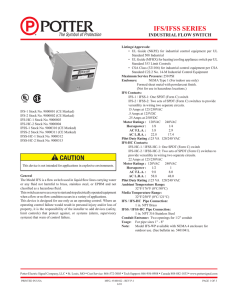 ifs/ifss series - Potter Electric Signal Company, LLC