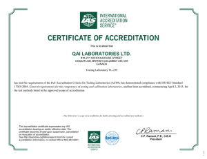 TL-239 -- QAI Laboratories Ltd.(British Columbia, Canada)