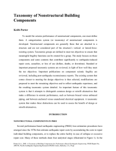 Taxonomy of Nonstructural Building Components