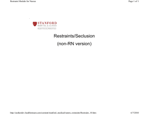 Restraints/Seclusion (non-RN version)
