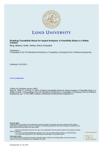 Enabling Traceability Reuse for Impact Analyses: A Feasibility Study