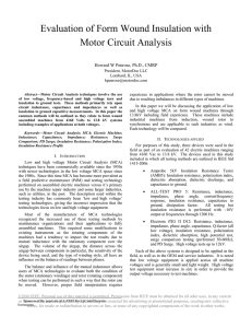 Evaluation of Form Wound Insulation with Motor