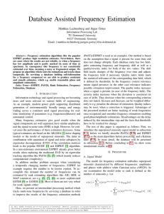 Database Assisted Frequency Estimation