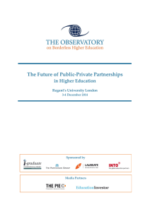 The future of public-private partnerships in higher education
