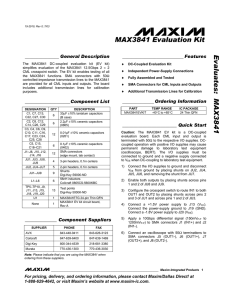 MAX3841 EV kit datasheet