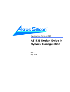 AS1135 Design Guide in Flyback Configuration