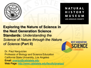Exploring the Nature of Science in the Next Generation Science