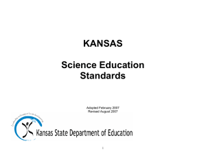 KANSAS Science Education Standards