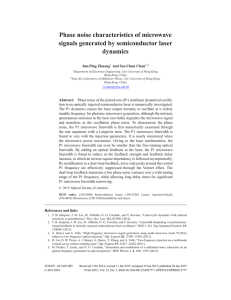 Phase noise characteristics of microwave signals generated by