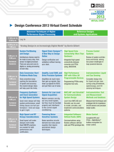 Design Conference 2013 Virtual Event Schedule