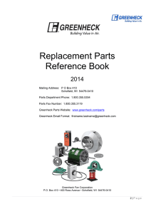 Replacement Parts Reference Book