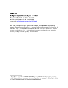 SPM_SS Subject-specific analysis toolbox McGovern Institute for