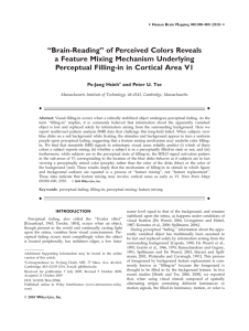 "Brain-reading" of perceived colors reveals a