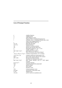List of Principal Notation - GIPSA-lab