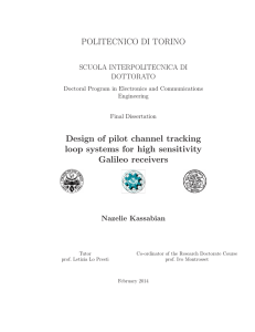 POLITECNICO DI TORINO Design of pilot channel tracking loop