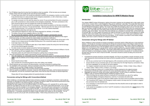 Installation Instructions for HRN/T5 Module Range