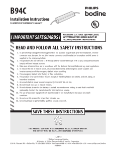 READ AND FOLLOW ALL SAFETY INSTRUCTIONS ! IMPORTANT