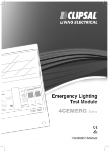 Installation Instructions - F1357/03 4CEMERG Series Emergency