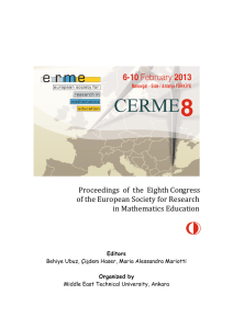 Proceedings of the EightŠ Congress of the European Society for