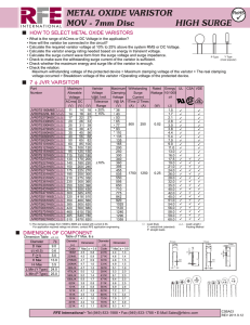 C5BA03 Metal Oxide Varistor - 7mm HIGH SURGE.cdr