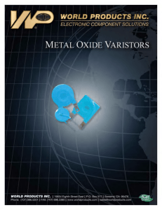 Metal Oxide Varistors Catalog