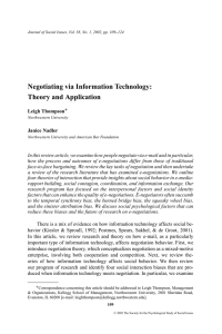 Negotiating via Information Technology: Theory