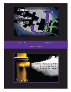 Journal of Information Fluency Vol 1 Issue 1.indd