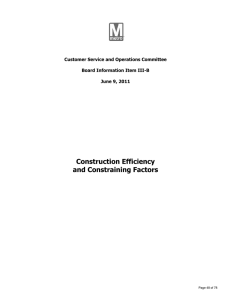 III.B. Construction Efficiency and Constraining Factors