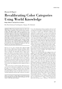 Recalibrating Color Categories Using World Knowledge