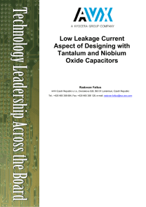 Low Leakage Current Aspect of Designing with Tantalum and
