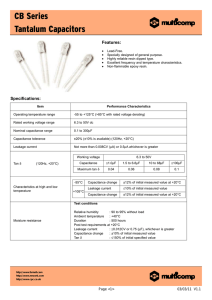 CB Series Tantalum Capacitors