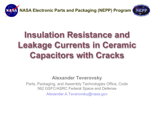 Insulation Resistance and Leakage Currents in Ceramic Capacitors