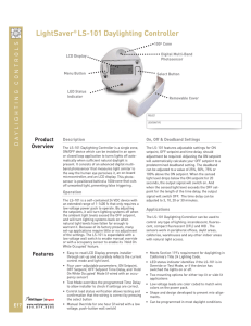 LightSaver® LS-101 Daylighting Controller