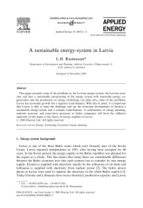 A sustainable energy-system in Latvia