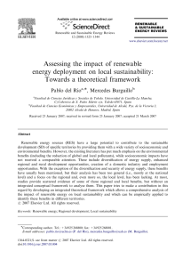 Assessing the impact of renewable energy