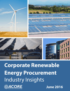 Corporate Renewable Energy Procurement