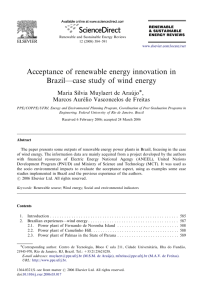 Acceptance of renewable energy innovation in Brazil—case study of