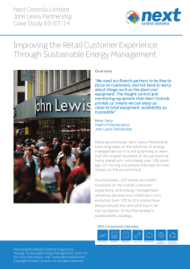 Retail Customer Experience and Sustainable Energy Management