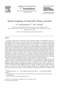 Spatial mapping of renewable energy potential